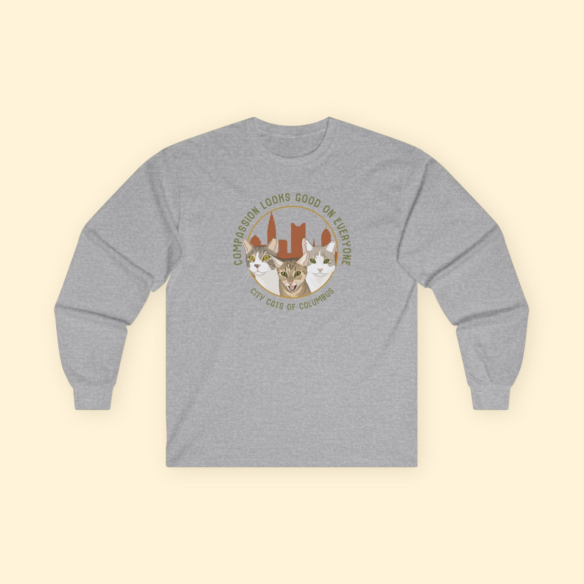 Long Sleeve Tee | FUNDRAISER | City Cats of Columbus - Detezi Designs-16554094305676686791