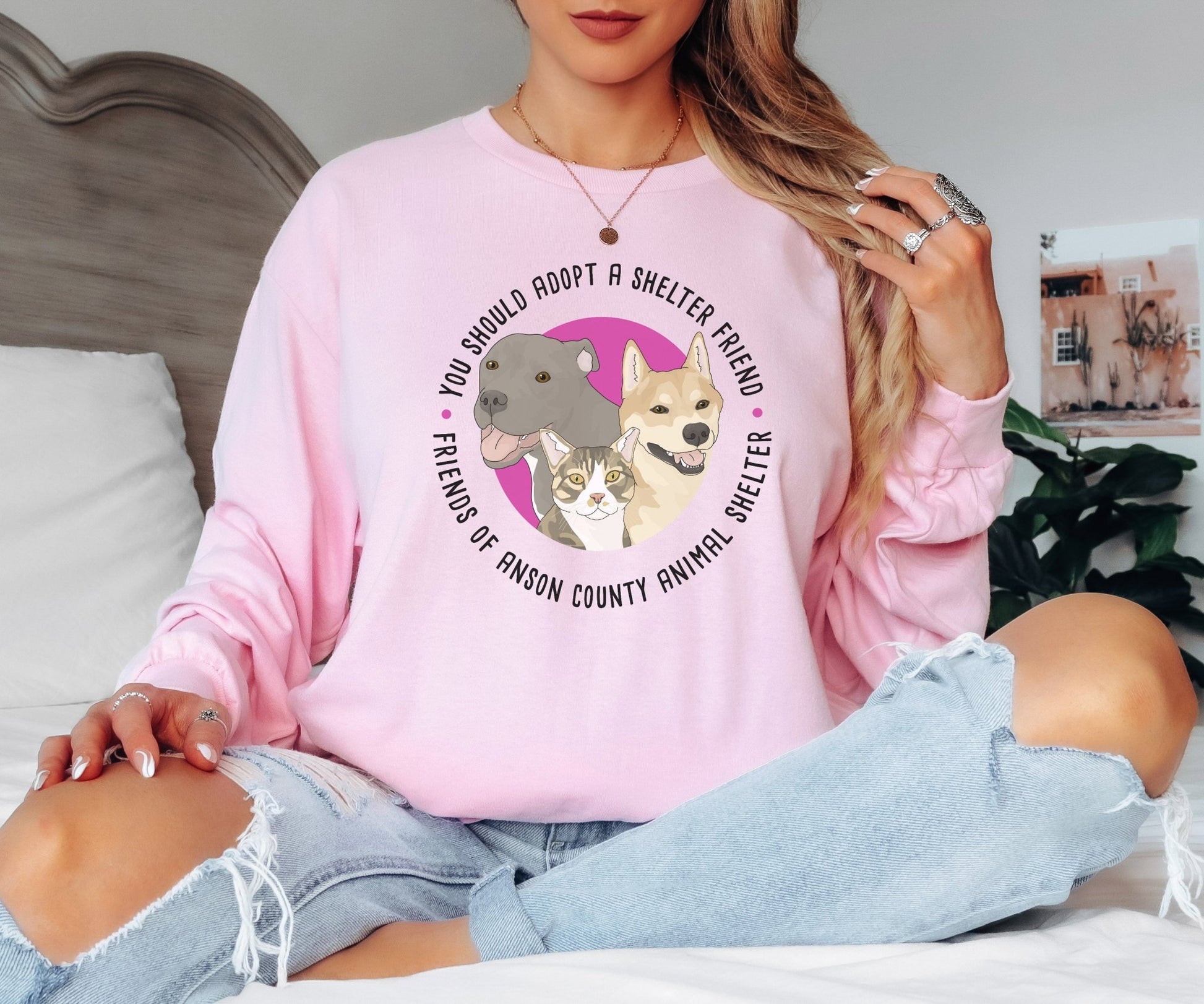 Long Sleeve Tee | FUNDRAISER | Friends of Anson County Animal Shelter - Detezi Designs - 60951118322082505670
