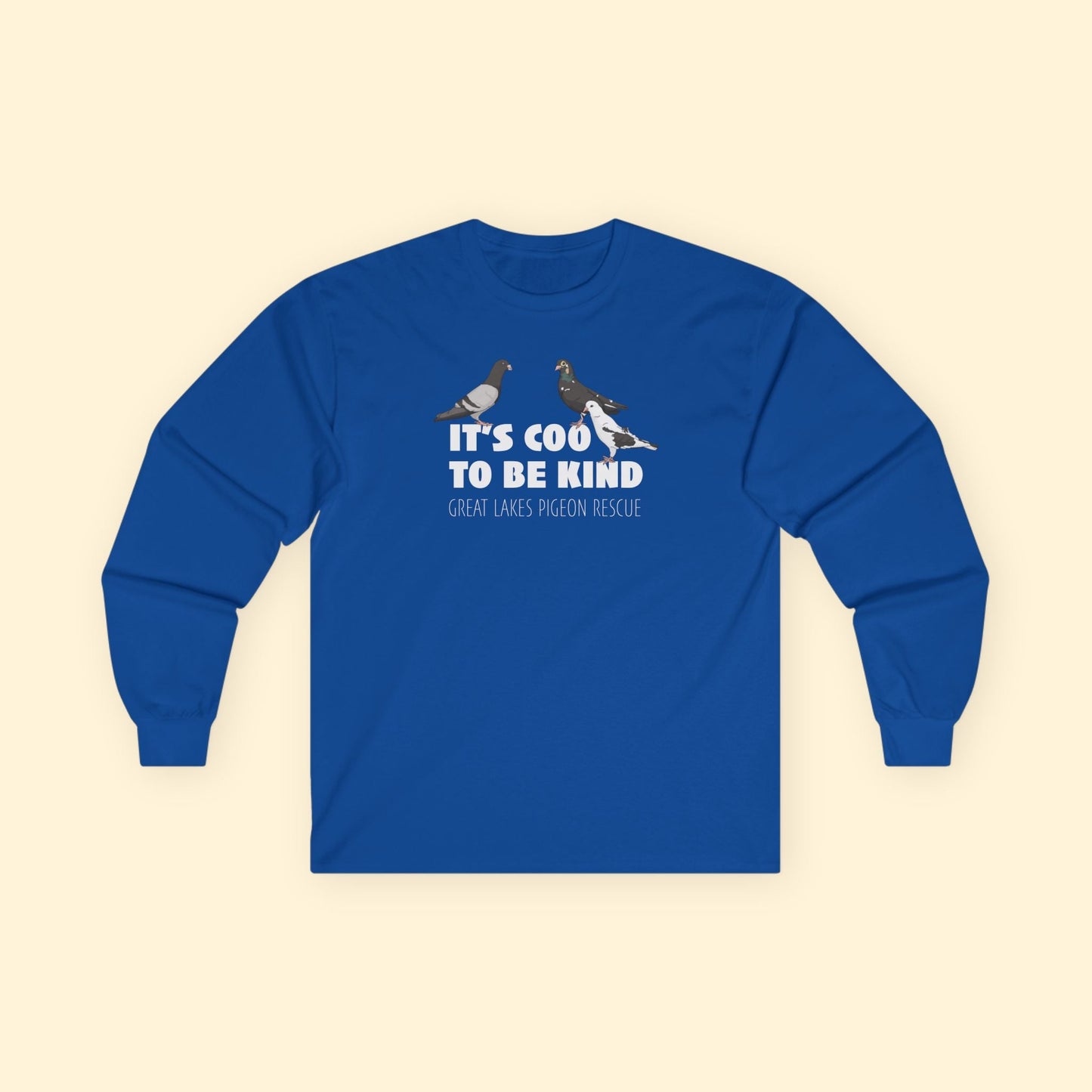 Long Sleeve Tee | FUNDRAISER | Great Lakes Pigeon Rescue - Detezi Designs - 12336002897674510729