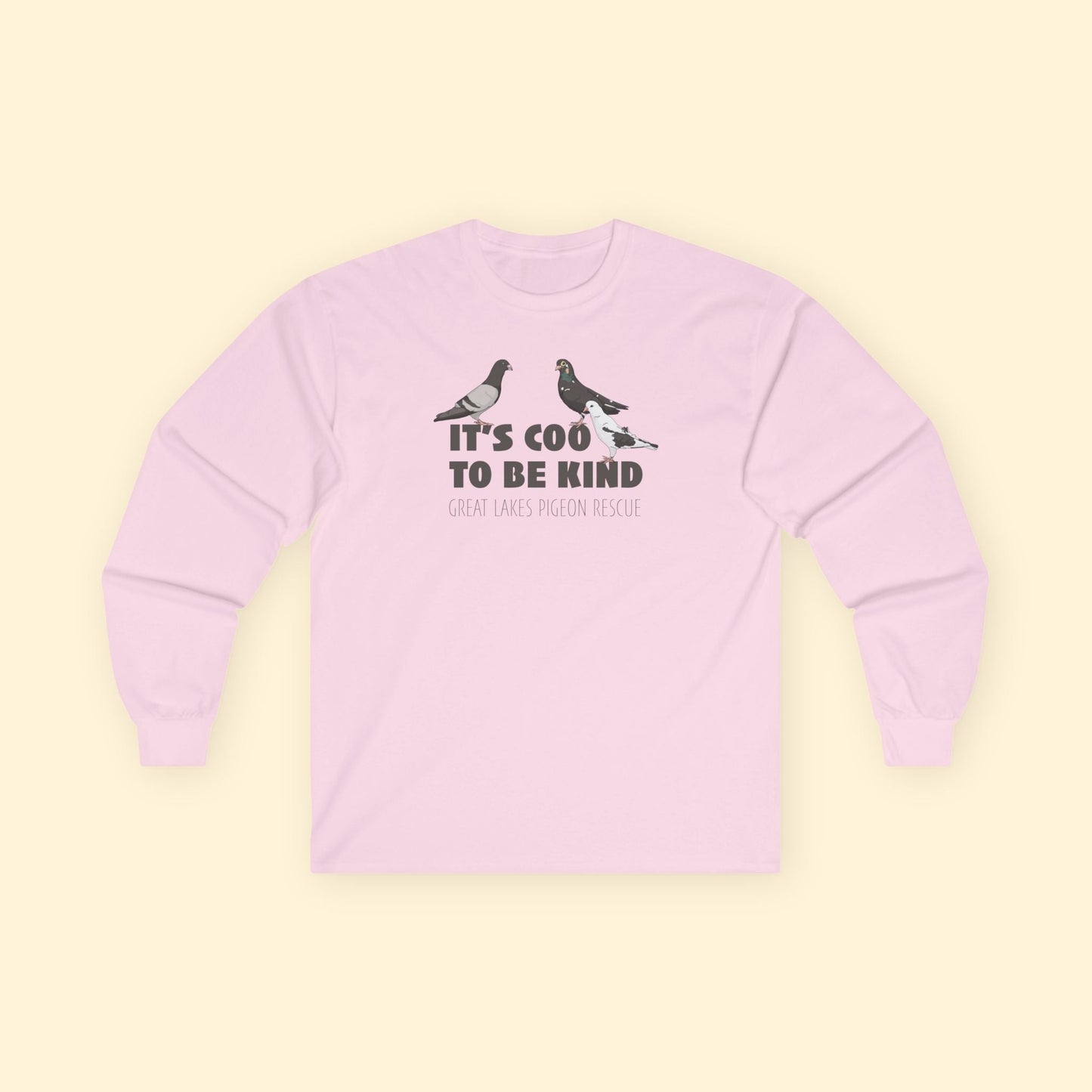 Long Sleeve Tee | FUNDRAISER | Great Lakes Pigeon Rescue - Detezi Designs - 19113891374238616988