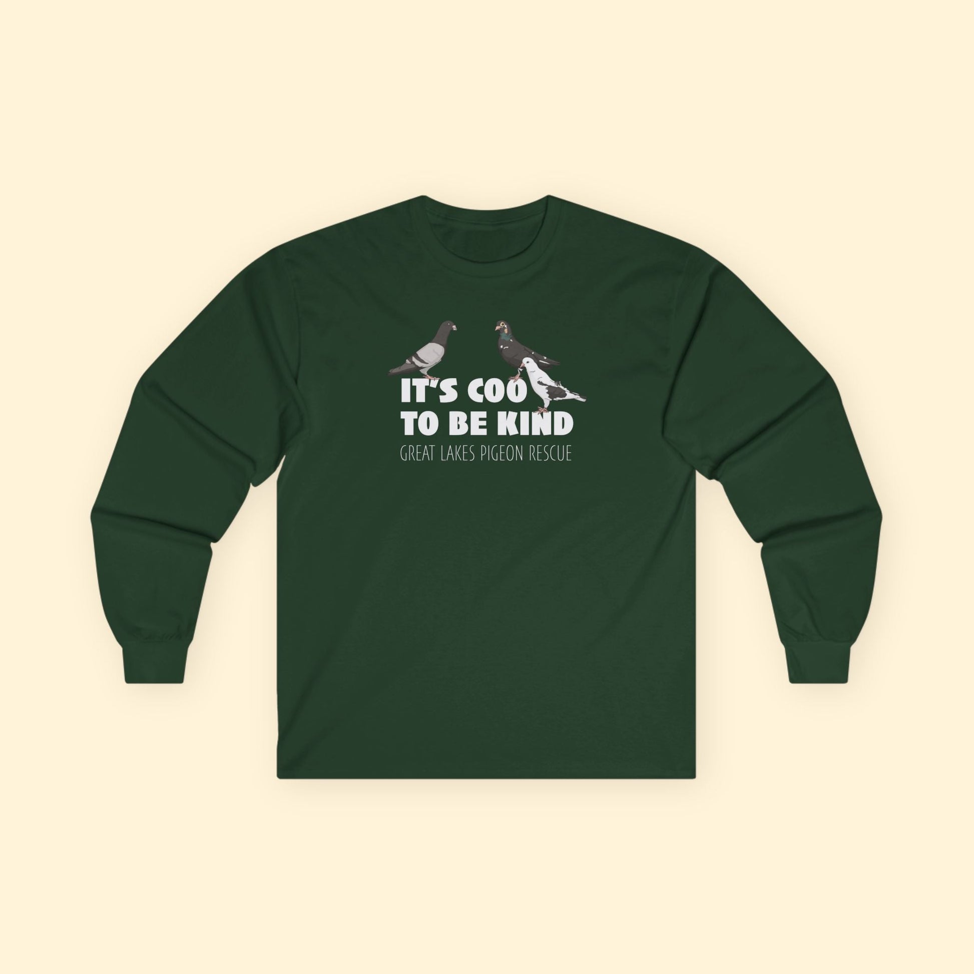 Long Sleeve Tee | FUNDRAISER | Great Lakes Pigeon Rescue - Detezi Designs - 72385727429382727641