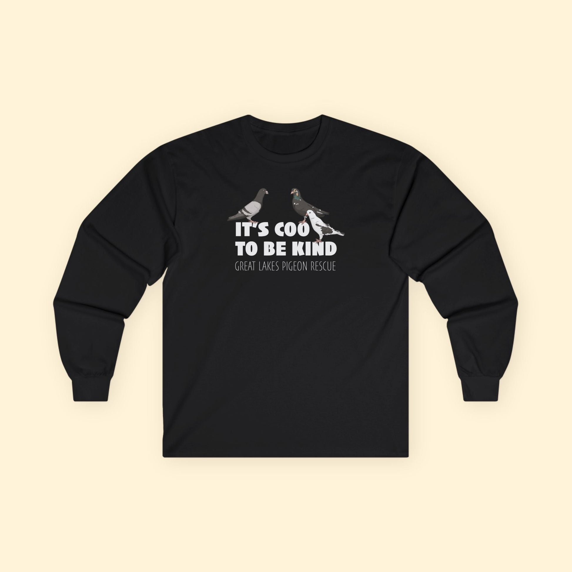Long Sleeve Tee | FUNDRAISER | Great Lakes Pigeon Rescue - Detezi Designs - 86609881760620381259