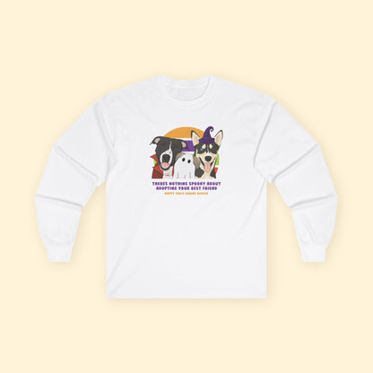 Long Sleeve Tee | FUNDRAISER | Happy Tails Canine Rescue | Halloween - Detezi Designs-24313746288051243574