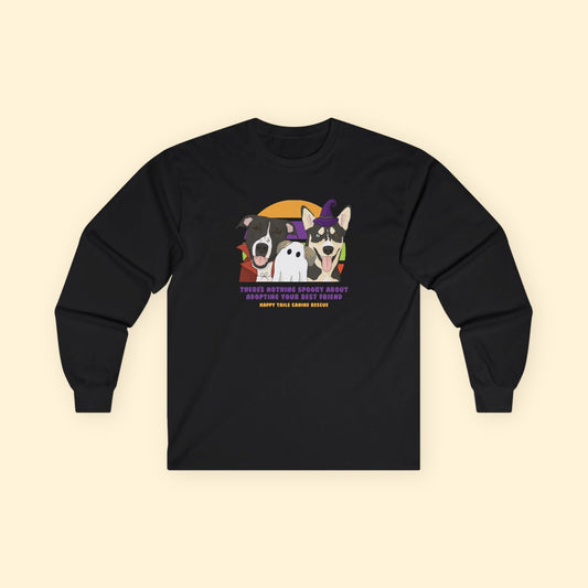 Long Sleeve Tee | FUNDRAISER | Happy Tails Canine Rescue | Halloween - Detezi Designs-31017719212751414686