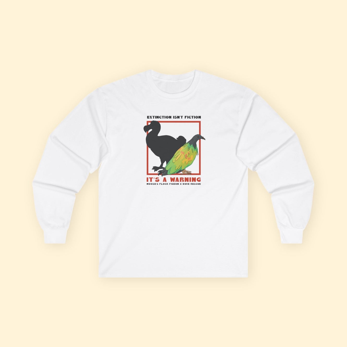 Long Sleeve Tee | FUNDRAISER | Moose's Flock | Extinction is a Warning - Detezi Designs - 19305606274027844076