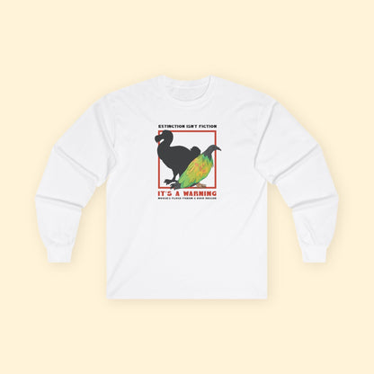 Long Sleeve Tee | FUNDRAISER | Moose's Flock | Extinction is a Warning - Detezi Designs - 19305606274027844076