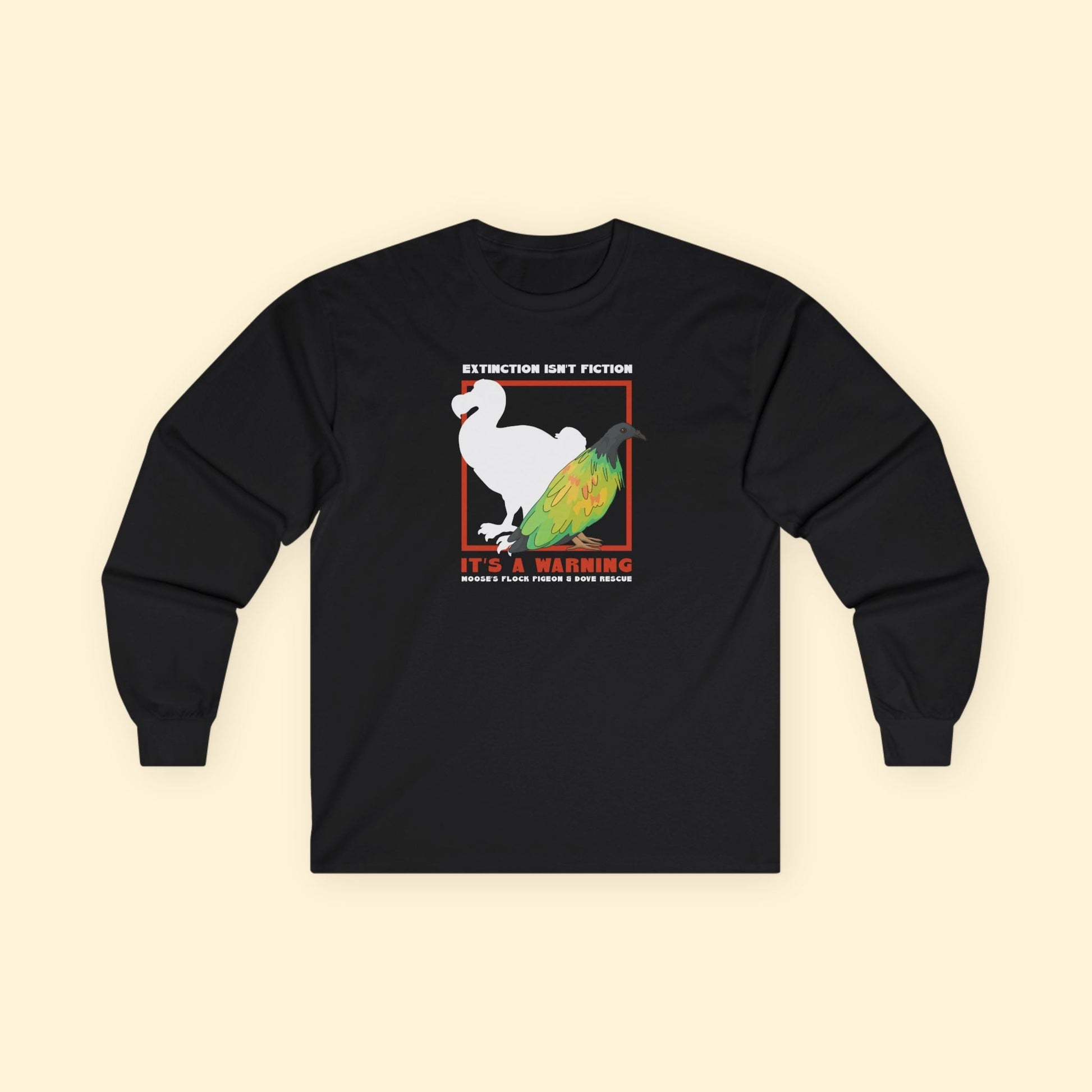 Long Sleeve Tee | FUNDRAISER | Moose's Flock | Extinction is a Warning - Detezi Designs - 22378225732224671216