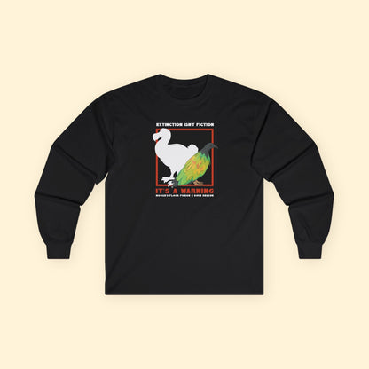 Long Sleeve Tee | FUNDRAISER | Moose's Flock | Extinction is a Warning - Detezi Designs - 22378225732224671216