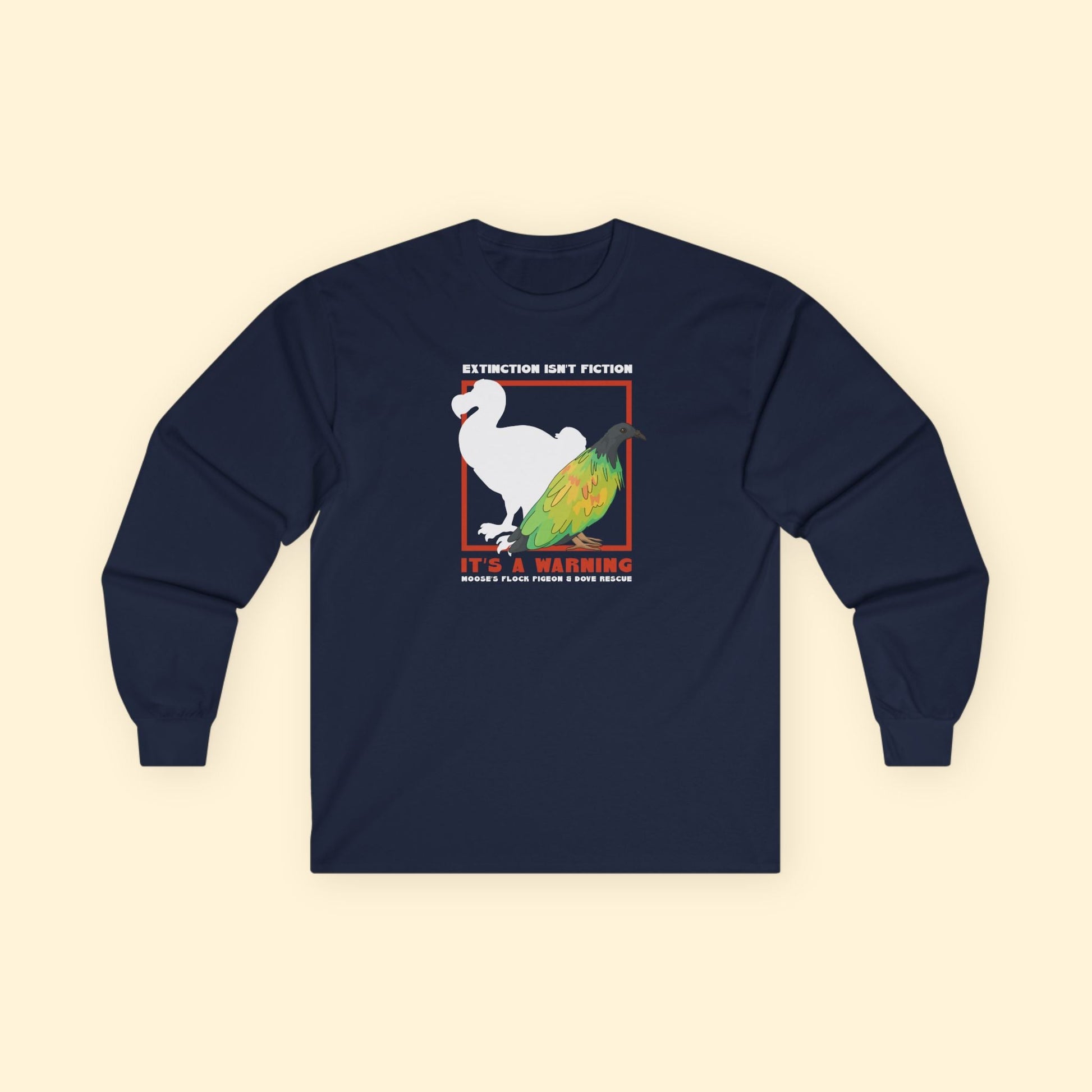 Long Sleeve Tee | FUNDRAISER | Moose's Flock | Extinction is a Warning - Detezi Designs - 81036343138790731937