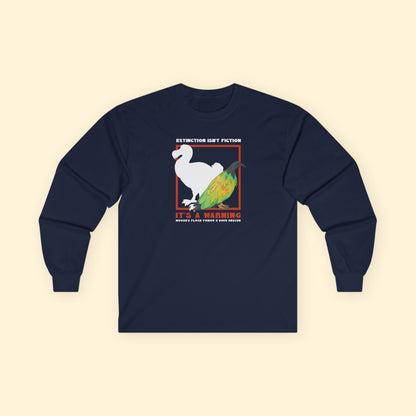 Long Sleeve Tee | FUNDRAISER | Moose's Flock | Extinction is a Warning - Detezi Designs - 81036343138790731937