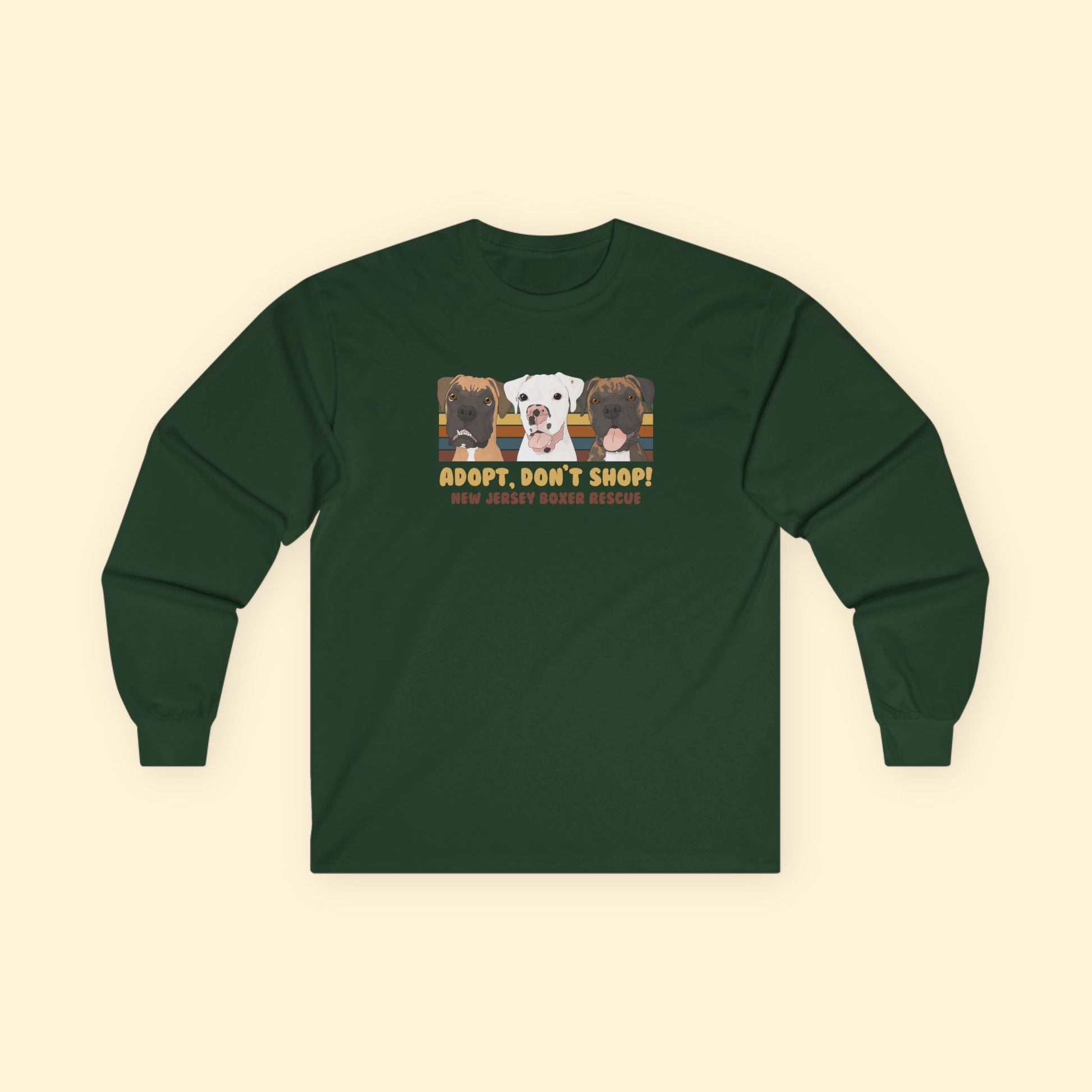 Long Sleeve Tee | FUNDRAISER | New Jersey Boxer Rescue | Adopt, Don't Shop! - Detezi Designs - 12600046564273257886