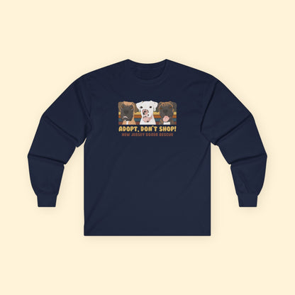 Long Sleeve Tee | FUNDRAISER | New Jersey Boxer Rescue | Adopt, Don't Shop! - Detezi Designs - 19227665008586838373