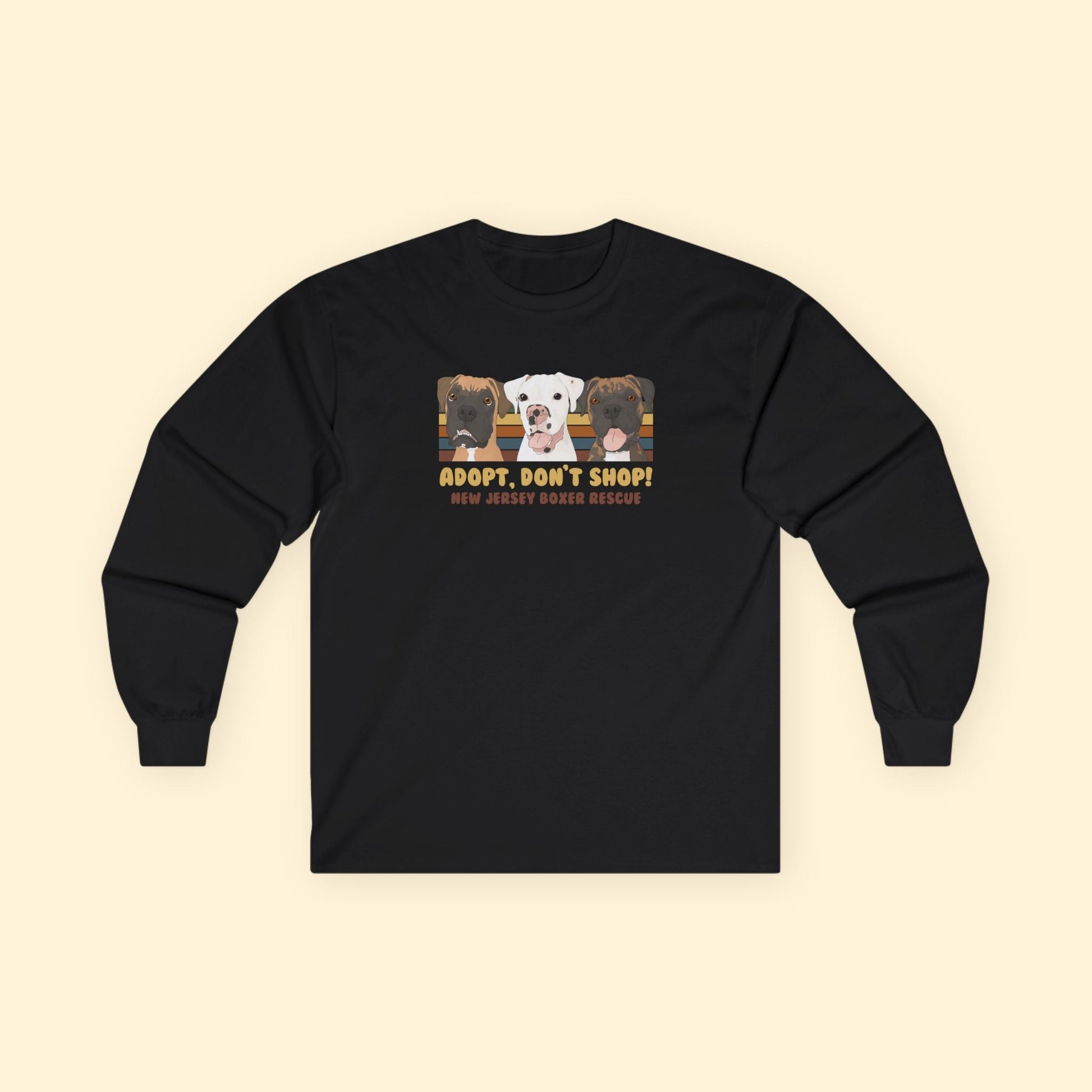 Long Sleeve Tee | FUNDRAISER | New Jersey Boxer Rescue | Adopt, Don't Shop! - Detezi Designs - 23586892707964753827