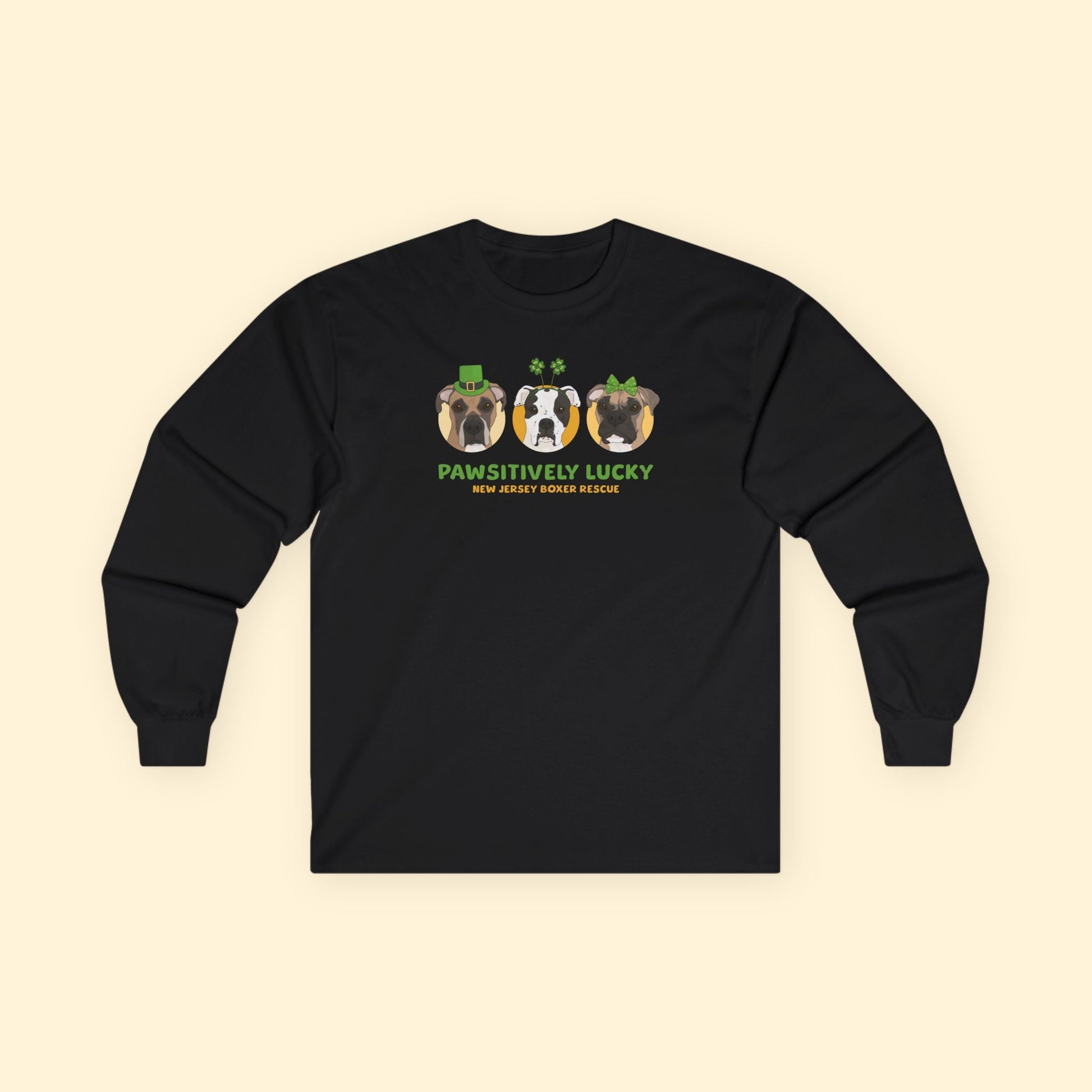 Long Sleeve Tee | FUNDRAISER | New Jersey Boxer Rescue | St. Patrick's Day - Detezi Designs - 22756489353734152387