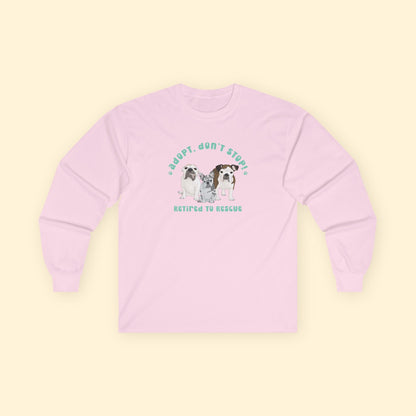 Long Sleeve Tee | FUNDRAISER | Retired to Rescue - Detezi Designs - 15683554879432287057