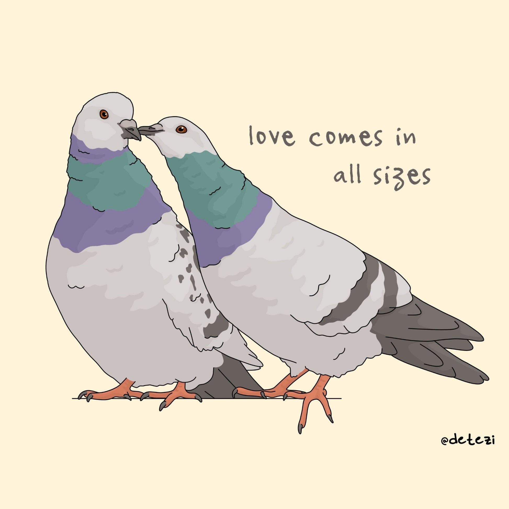 Love Comes in All Sizes | Giclee Fine Art Print - Detezi Designs - 