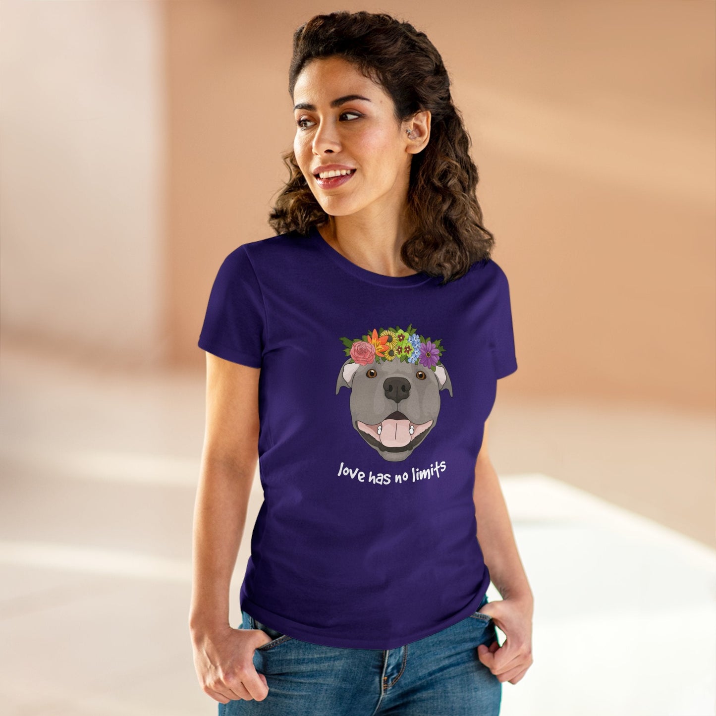 Love Has No Limits | Women's Midweight Cotton Tee - Detezi Designs - 10224720954369121388