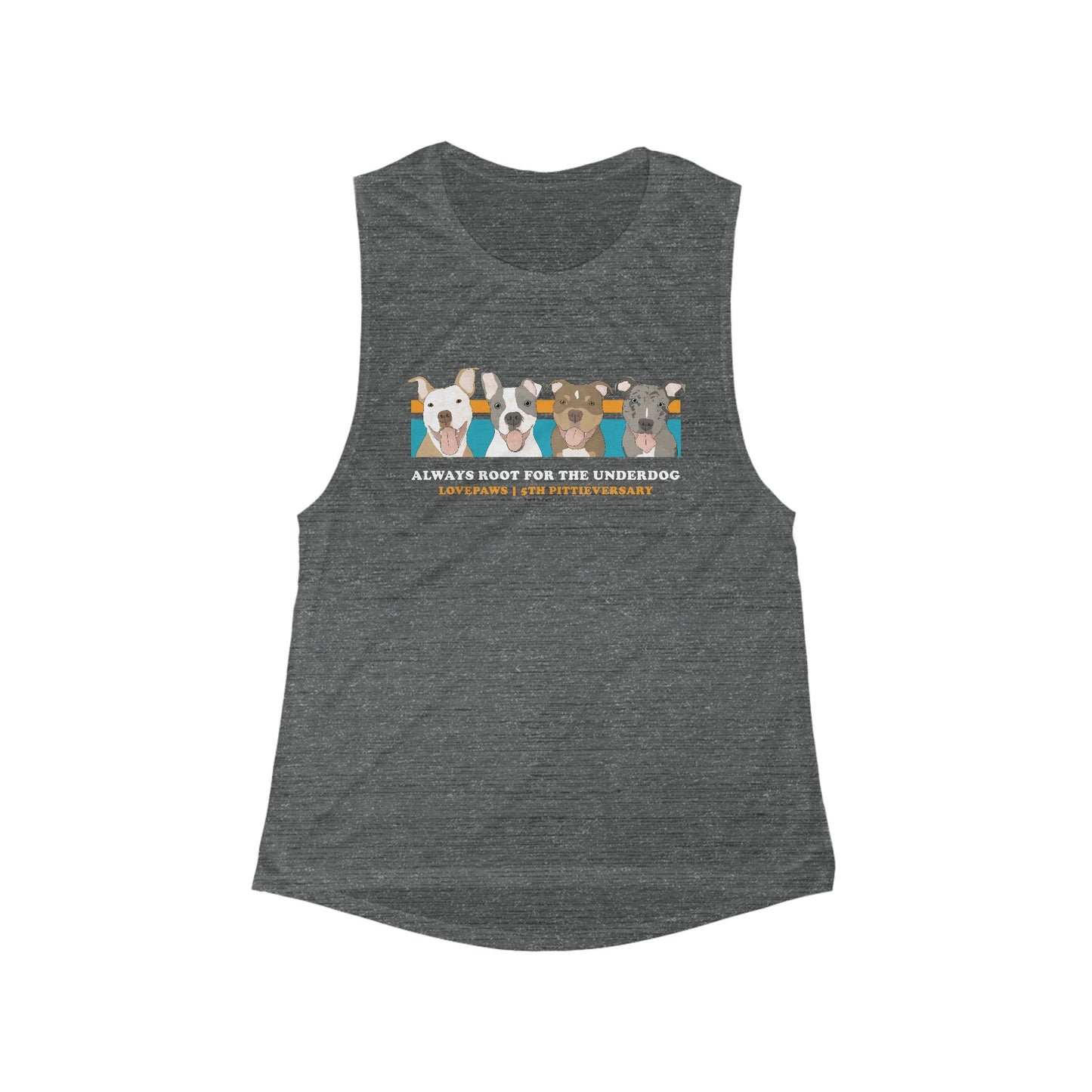 LOVEPAWS | FUNDRAISER | Women's Flowy Scoop Muscle Tank - Detezi Designs - 63929380706929045069