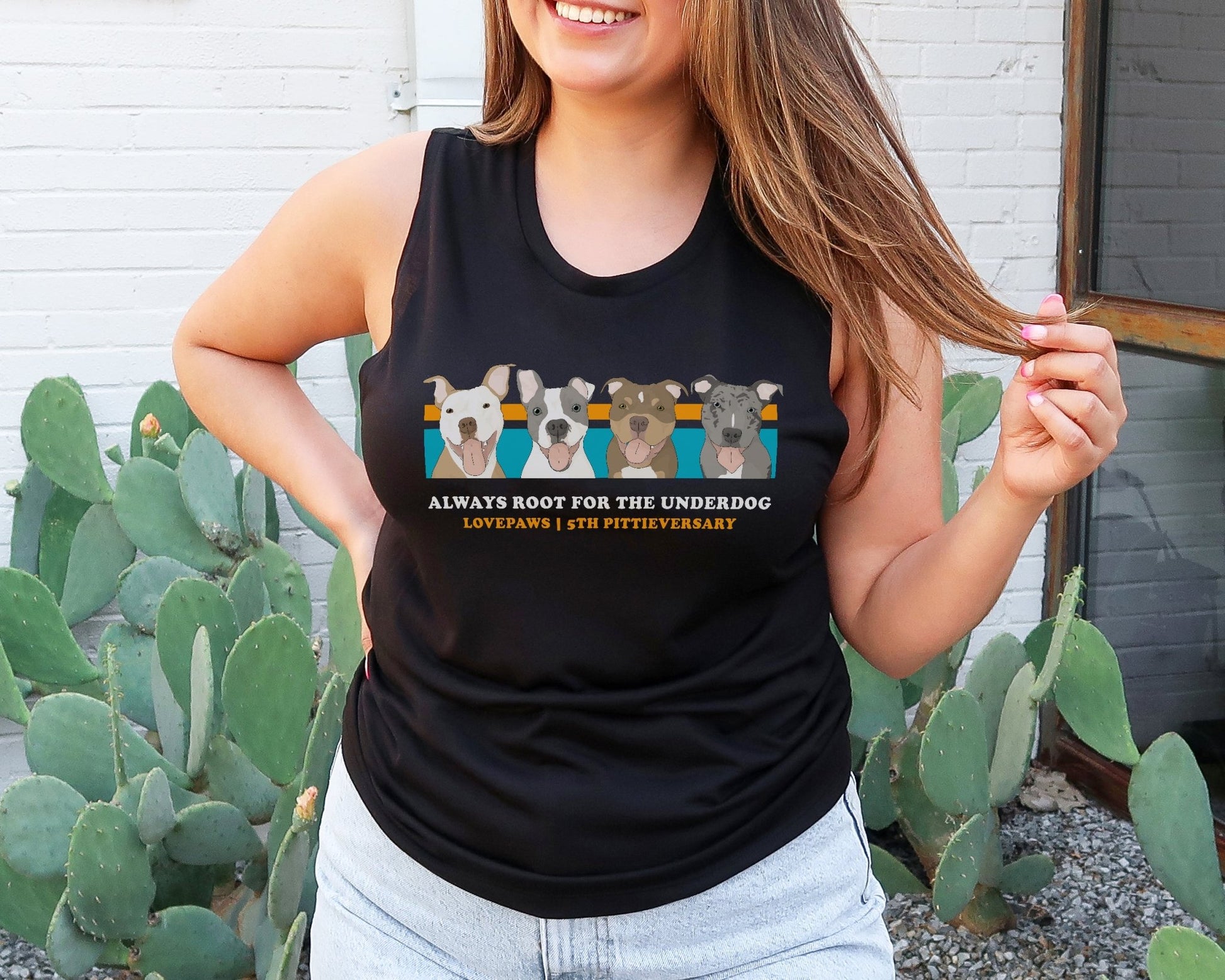 LOVEPAWS | FUNDRAISER | Women's Flowy Scoop Muscle Tank - Detezi Designs - 63929380706929045069