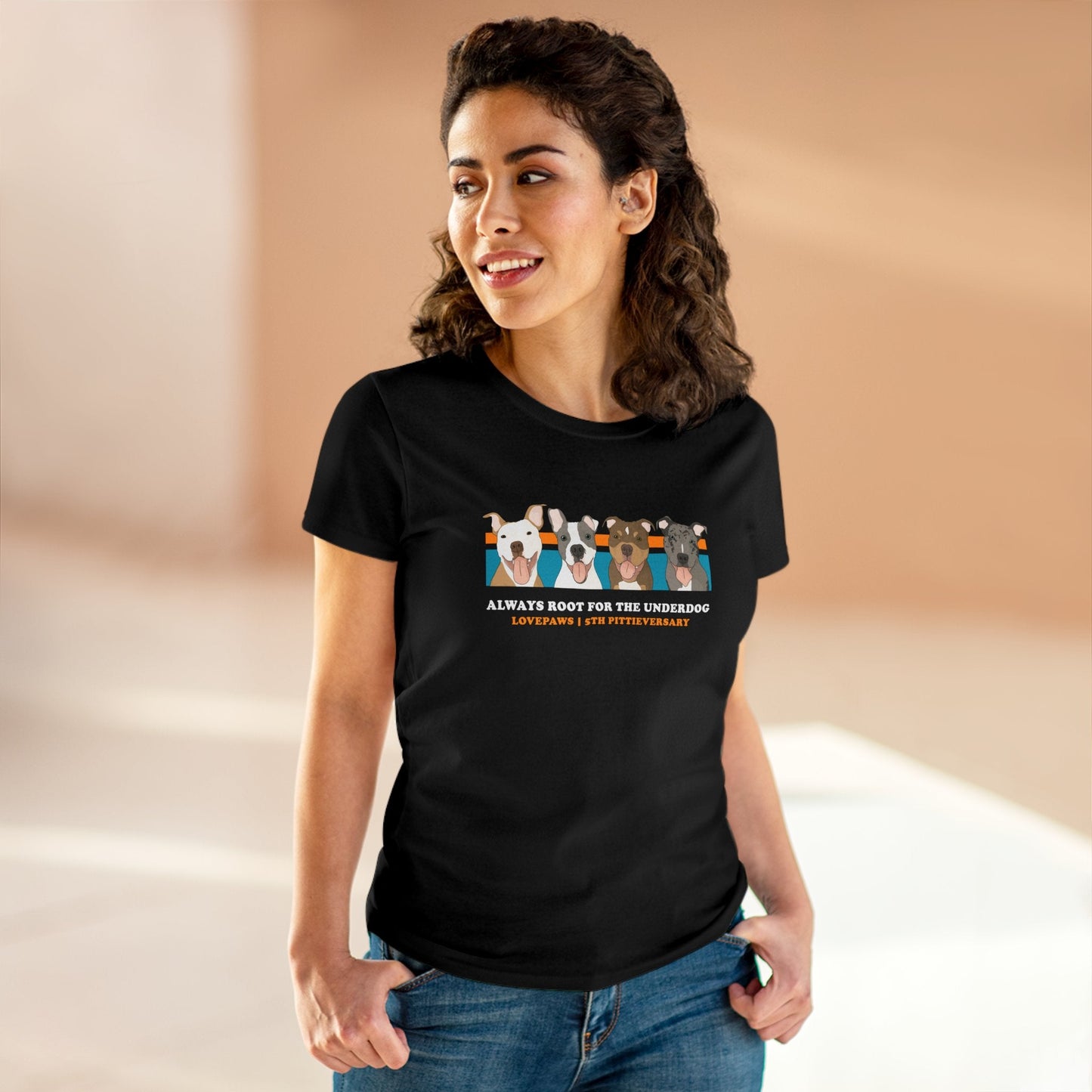 LOVEPAWS | FUNDRAISER | Women's Midweight Cotton Tee - Detezi Designs - 11927597055749336574