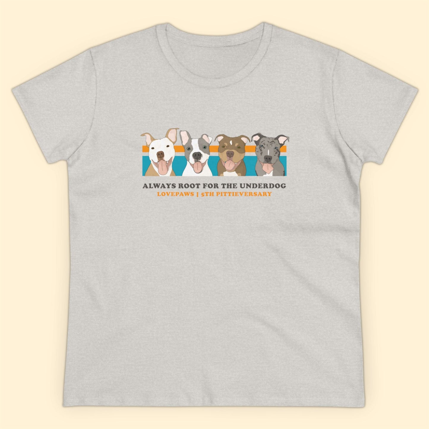 LOVEPAWS | FUNDRAISER | Women's Midweight Cotton Tee - Detezi Designs - 18546235094031494436