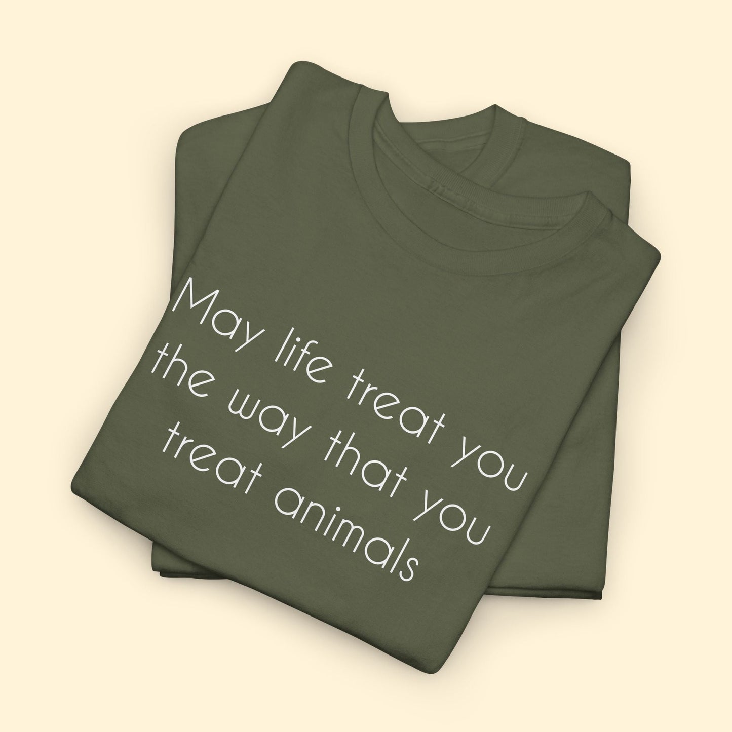 May Life Treat You The Way That You Treat Animals | Unisex Crewneck Tee - Detezi Designs - 29330316116576428127