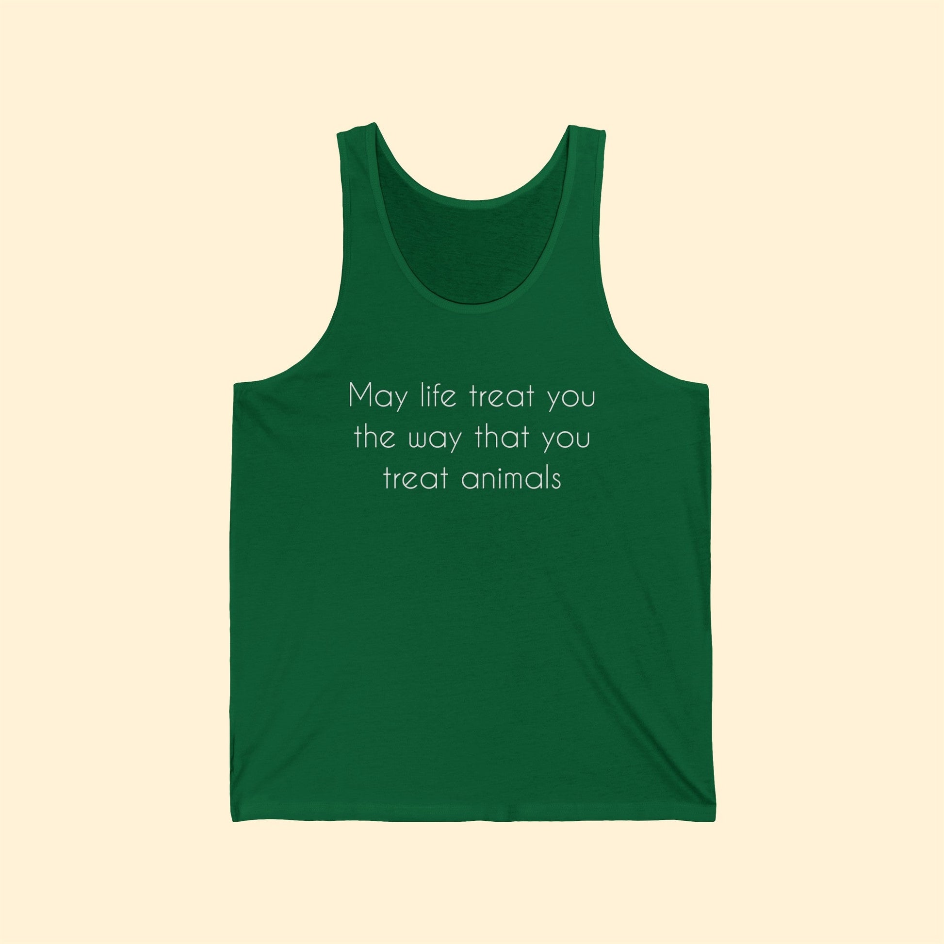 May Life Treat You The Way That You Treat Animals | Unisex Jersey Tank - Detezi Designs-12616491238347180093