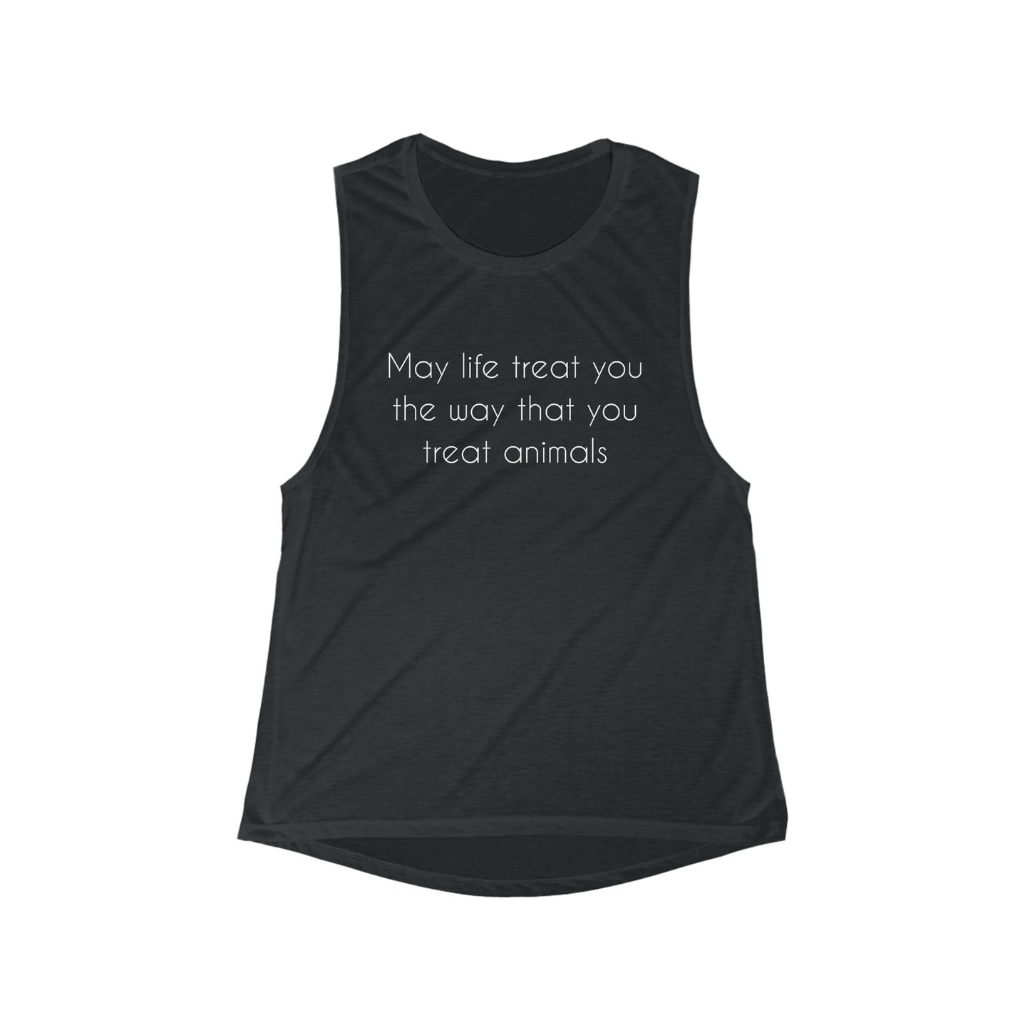 May Life Treat You | Women's Flowy Scoop Muscle Tank - Detezi Designs-15665533597084385244