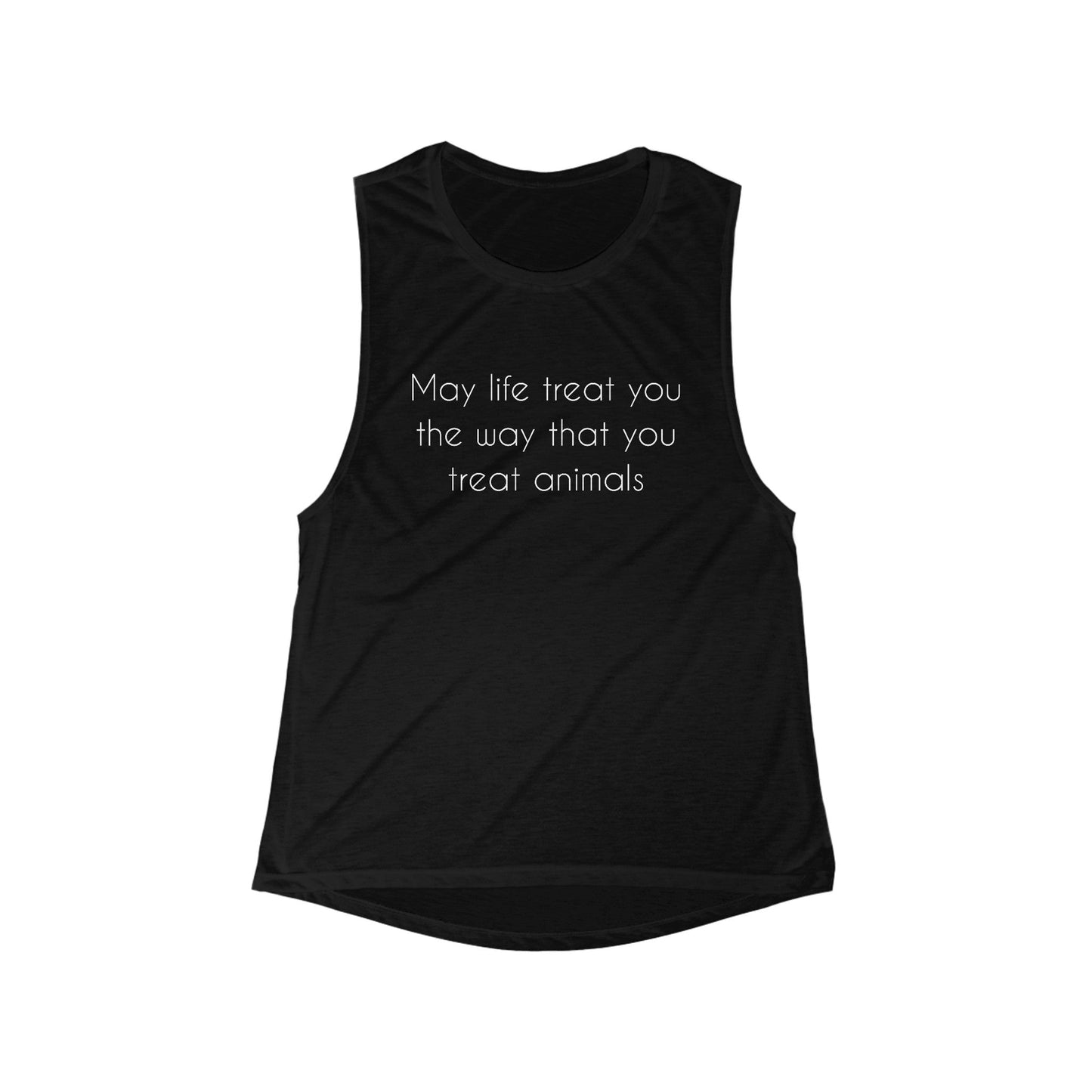 May Life Treat You | Women's Flowy Scoop Muscle Tank - Detezi Designs-42609549528128935759