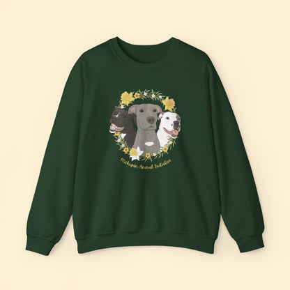 Michigan Animal Initiative | FUNDRAISER | Crewneck Sweatshirt - Detezi Designs - 14796104613135650961