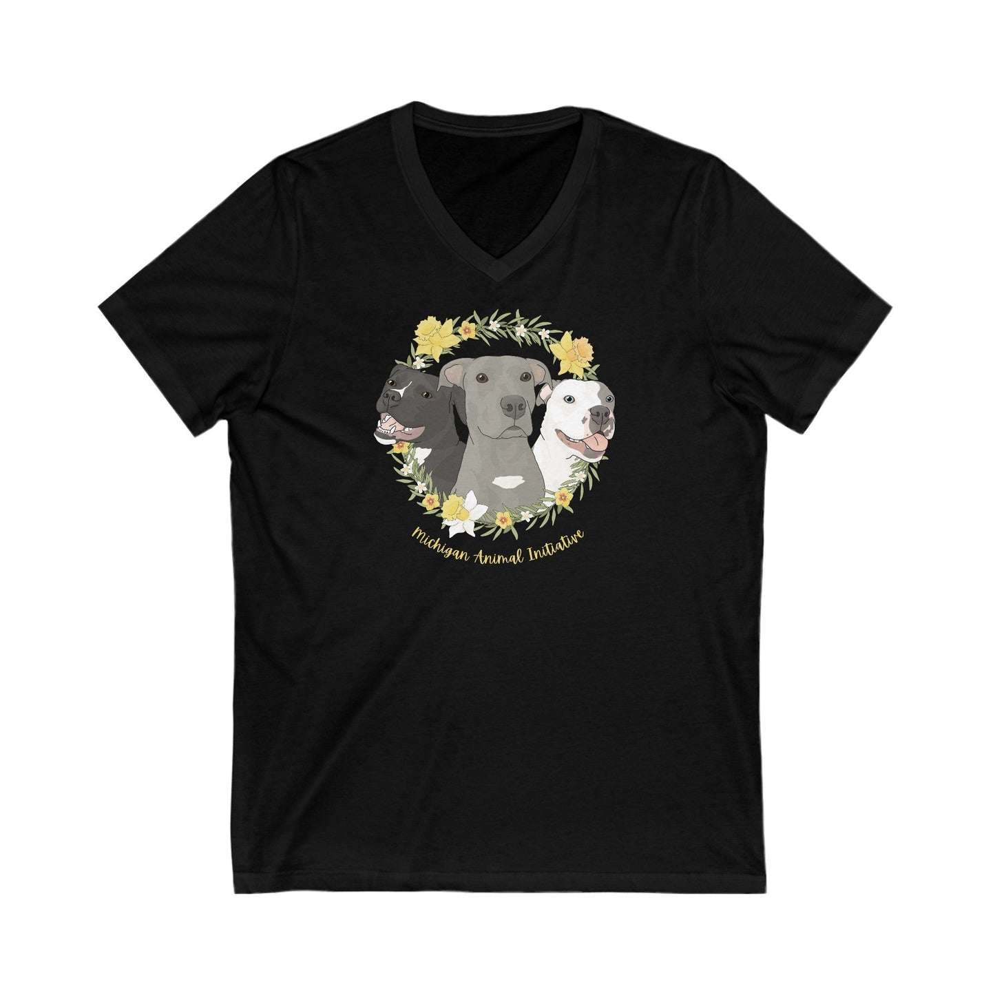 Michigan Animal Initiative | FUNDRAISER | Unisex V - Neck Tee - Detezi Designs - 32121485186094708471