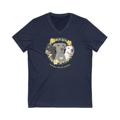 Michigan Animal Initiative | FUNDRAISER | Unisex V - Neck Tee - Detezi Designs - 83814126557178935165