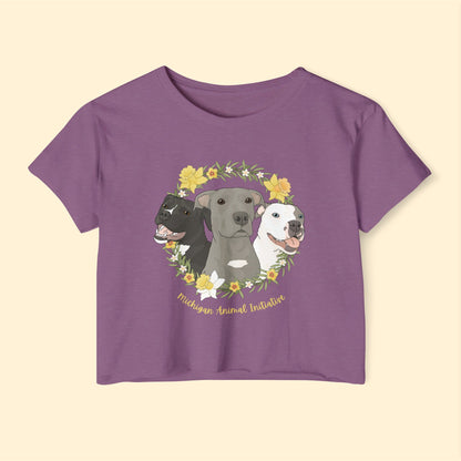 Michigan Animal Initiative | FUNDRAISER | Women's Festival Crop Top - Detezi Designs - 29498311414067262468