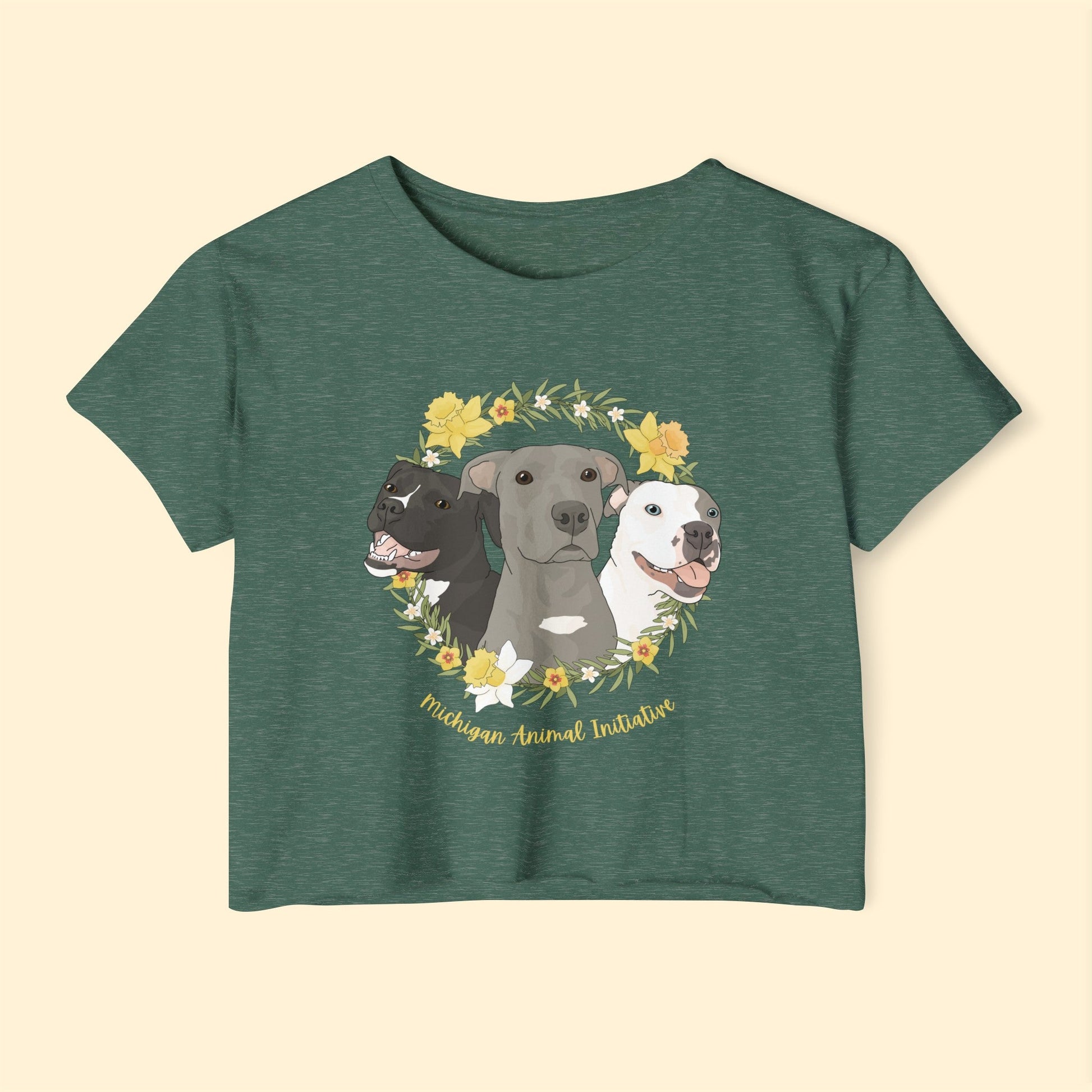 Michigan Animal Initiative | FUNDRAISER | Women's Festival Crop Top - Detezi Designs - 31171323590663198226