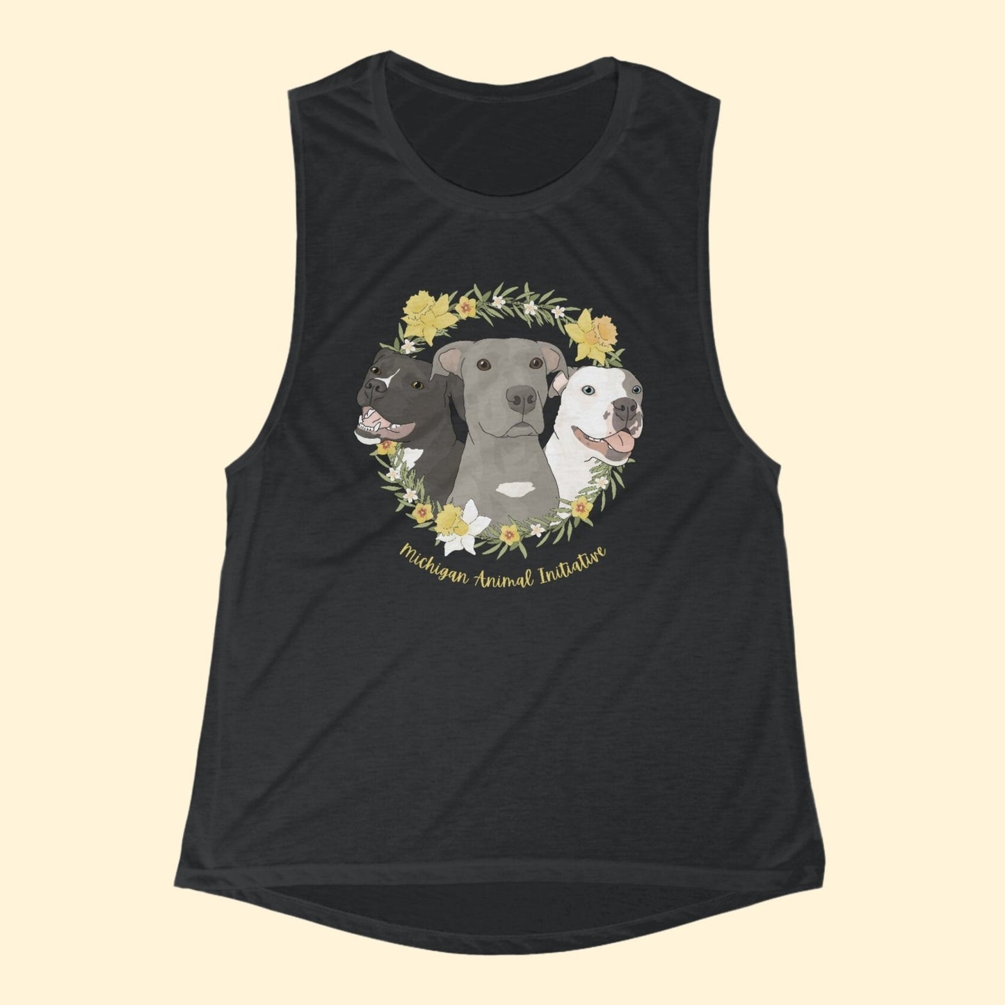 Michigan Animal Initiative | FUNDRAISER | Women's Flowy Scoop Muscle Tank - Detezi Designs - 23600256018490111307