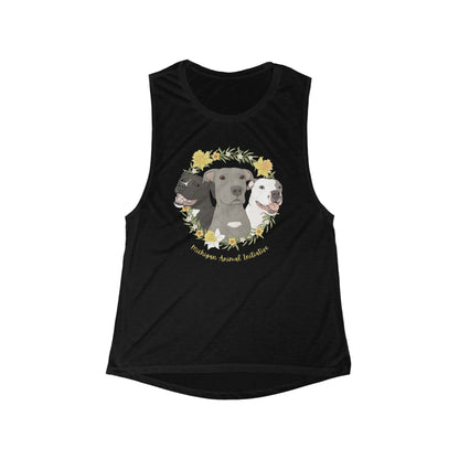 Michigan Animal Initiative | FUNDRAISER | Women's Flowy Scoop Muscle Tank - Detezi Designs - 43577743430395529122