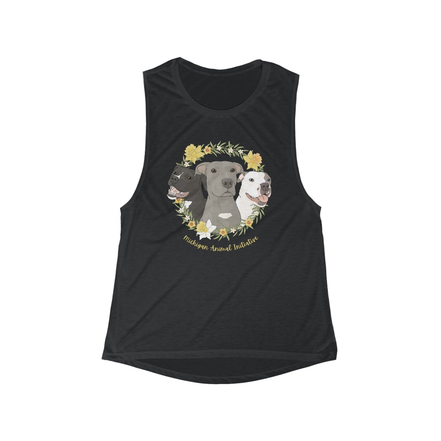 Michigan Animal Initiative | FUNDRAISER | Women's Flowy Scoop Muscle Tank - Detezi Designs - 65456384266407487381