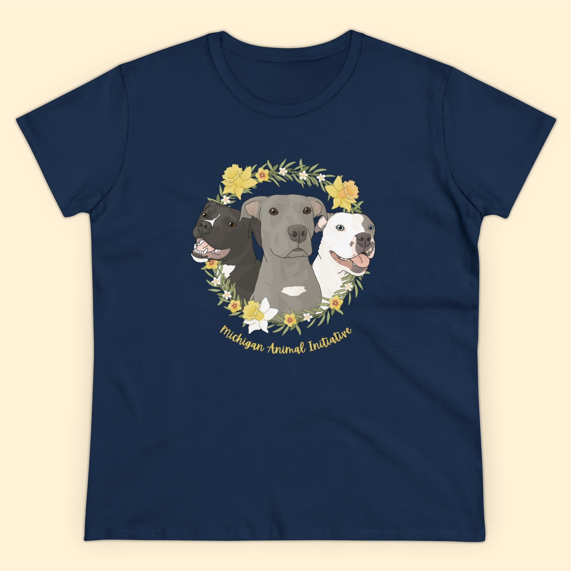 Michigan Animal Initiative | FUNDRAISER | Women's Midweight Cotton Tee - Detezi Designs - 12996553474536796143