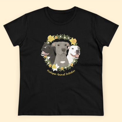 Michigan Animal Initiative | FUNDRAISER | Women's Midweight Cotton Tee - Detezi Designs - 18884908139890509971