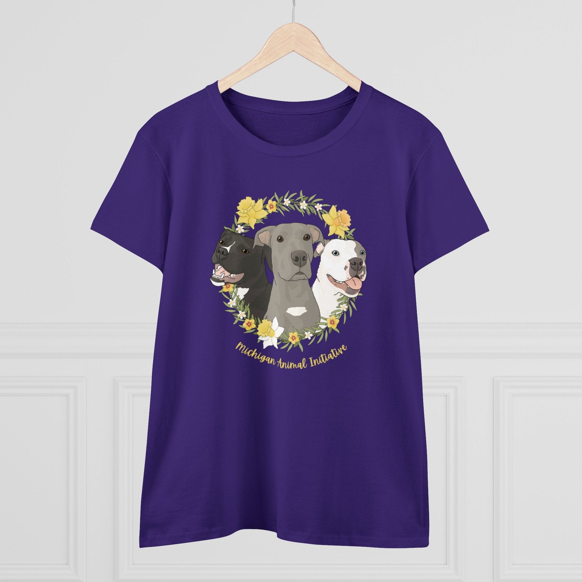 Michigan Animal Initiative | FUNDRAISER | Women's Midweight Cotton Tee - Detezi Designs - 28382504509521094235