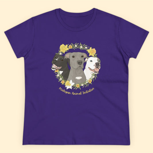 Michigan Animal Initiative | FUNDRAISER | Women's Midweight Cotton Tee - Detezi Designs - 28382504509521094235