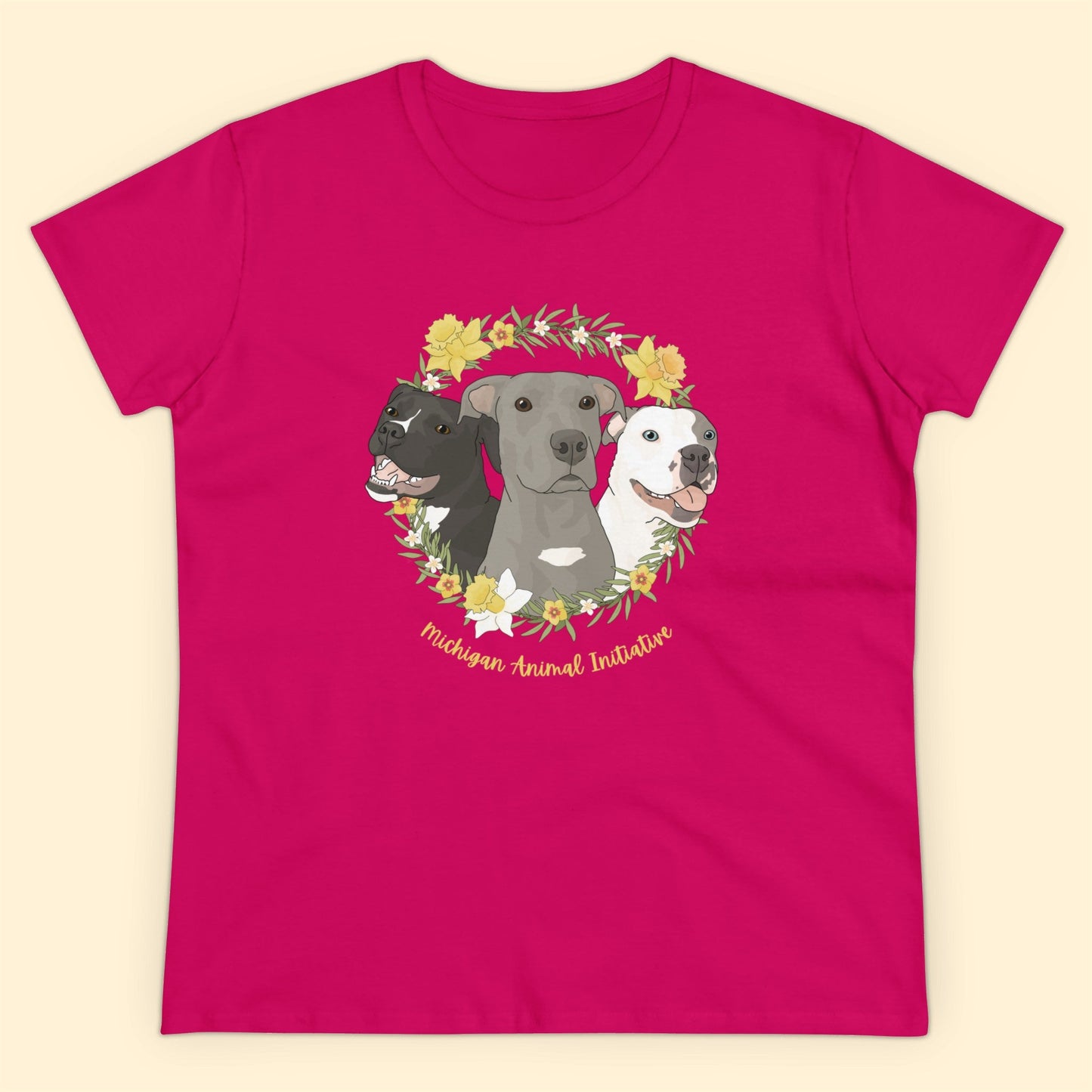 Michigan Animal Initiative | FUNDRAISER | Women's Midweight Cotton Tee - Detezi Designs - 32278279686430131596