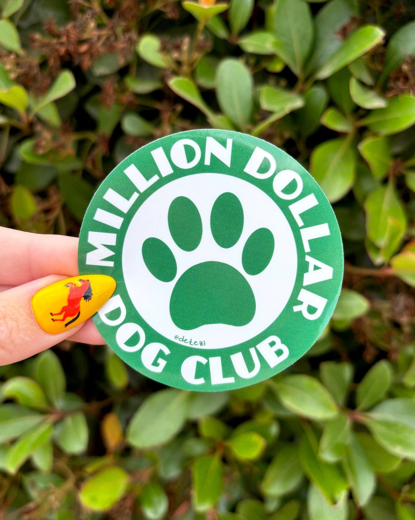 Million Dollar Dog Club | 3" Vinyl Sticker - Detezi Designs - 