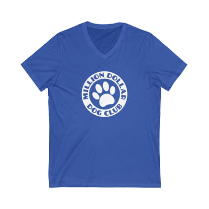 Million Dollar Dog Club | Unisex V - Neck Tee - Detezi Designs - 29611541031879412997