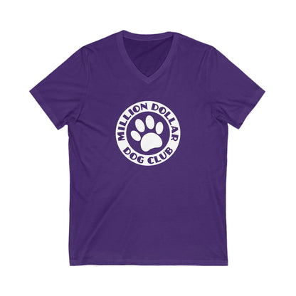 Million Dollar Dog Club | Unisex V - Neck Tee - Detezi Designs - 30249881255342342056