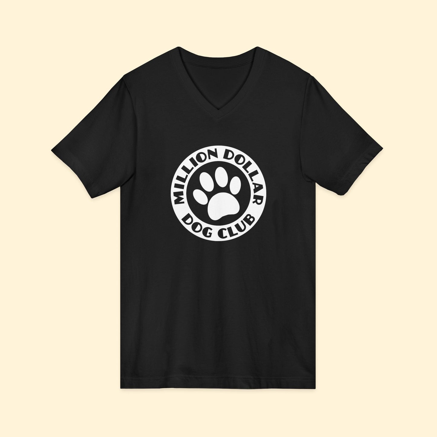 Million Dollar Dog Club | Unisex V - Neck Tee - Detezi Designs - 53233806281377779608