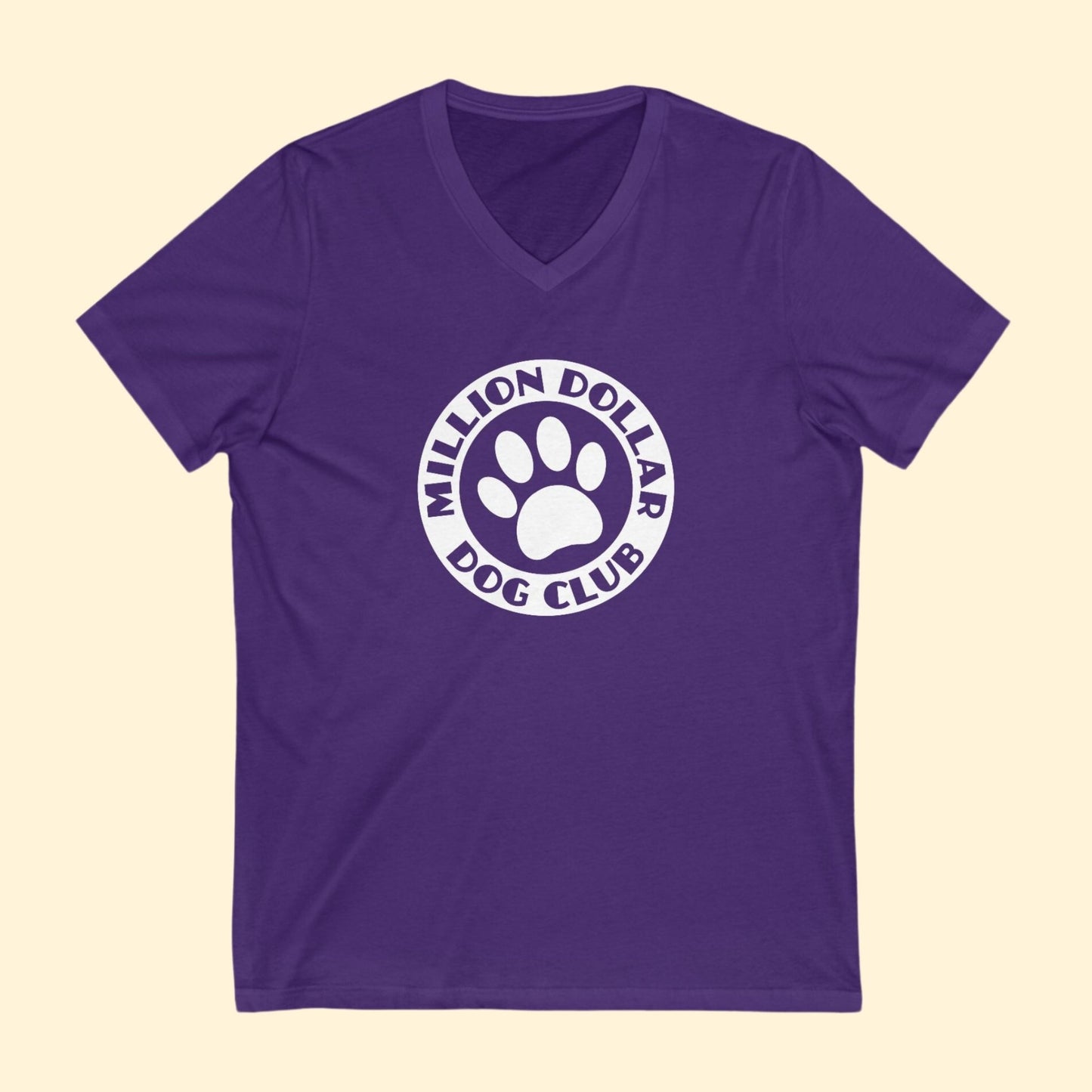 Million Dollar Dog Club | Unisex V - Neck Tee - Detezi Designs - 53233806281377779608