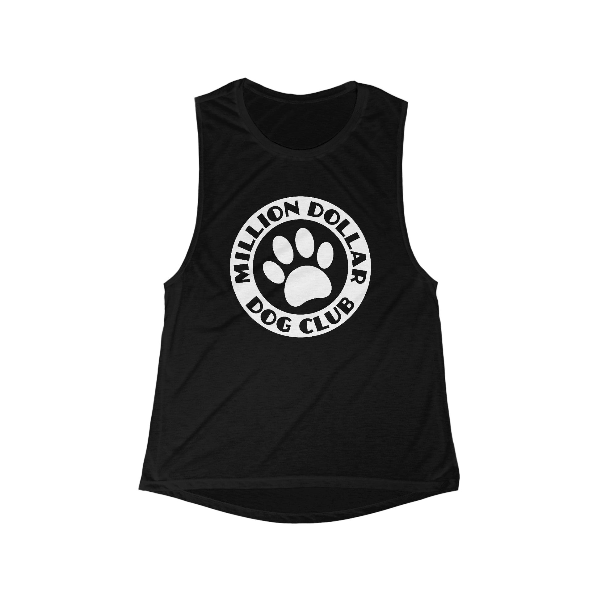 Million Dollar Dog Club | Women's Flowy Scoop Muscle Tank - Detezi Designs-14845047771048710964