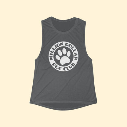 Million Dollar Dog Club | Women's Flowy Scoop Muscle Tank - Detezi Designs-21747120978725702620