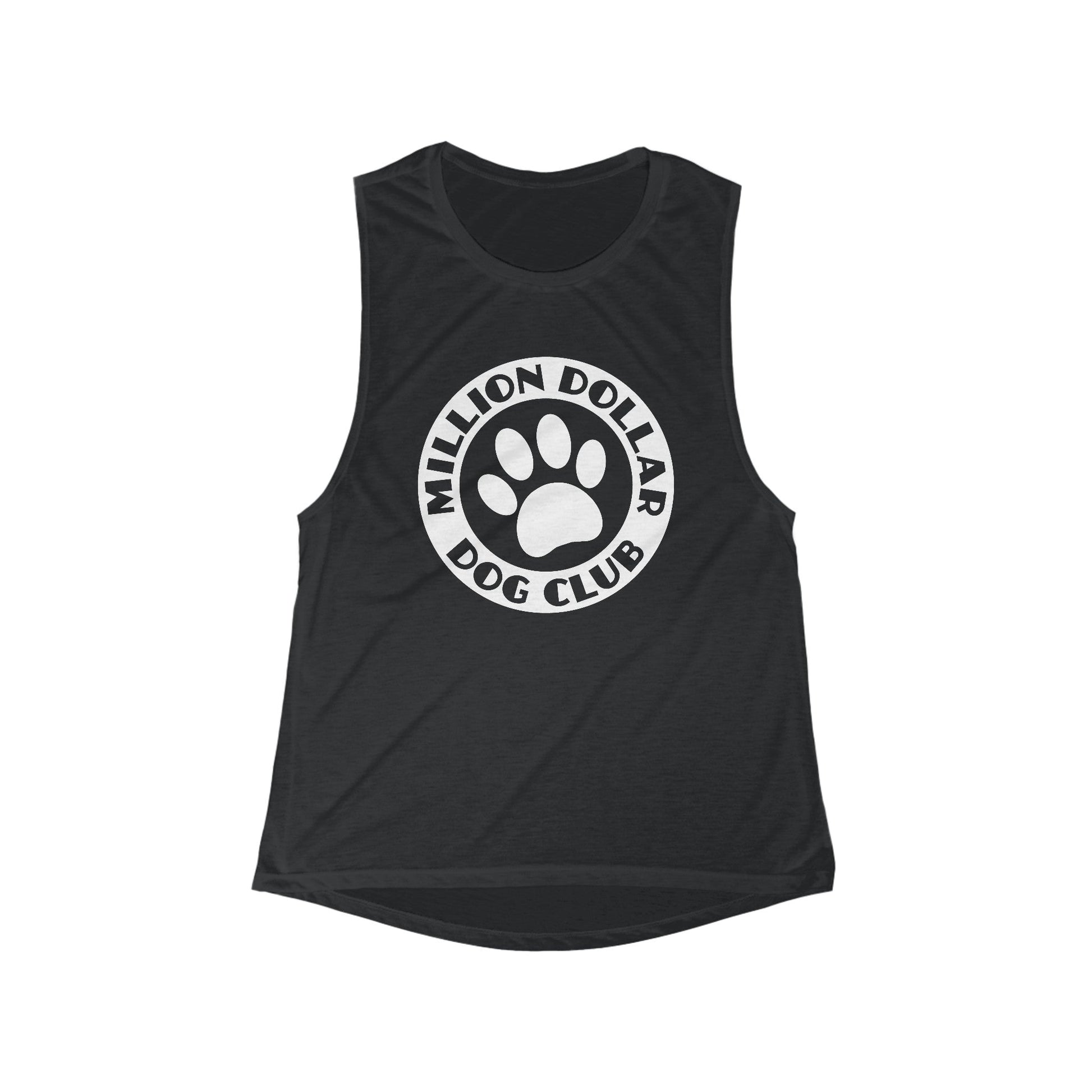 Million Dollar Dog Club | Women's Flowy Scoop Muscle Tank - Detezi Designs-33948263249600316316